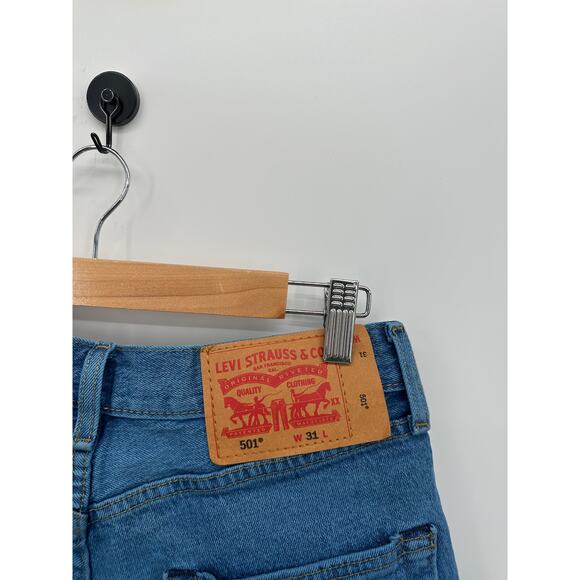 Levi's Mens 501 Button Fly Denim Shorts Size 31 Dad Jorts Jean 9" Inseam - Picture 6 of 7